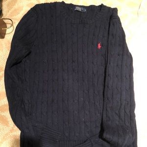 Knitted crew neck sweater